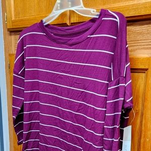 Ladies grapewine stripe tunic MD